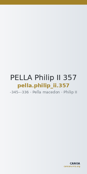 PELLA Philip II 357 — CANOA