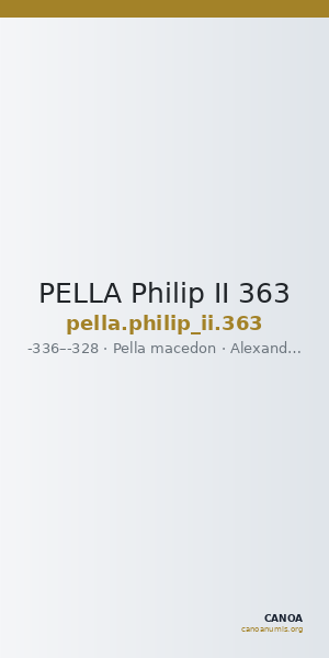 PELLA Philip II 363 — CANOA