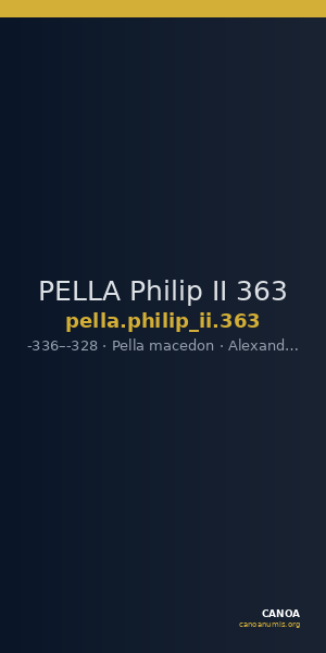 PELLA Philip II 363 — CANOA