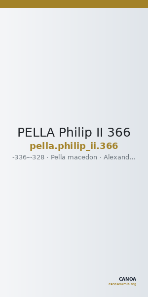 PELLA Philip II 366 — CANOA