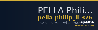 PELLA Philip II 376 — CANOA