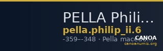 PELLA Philip II 6 — CANOA
