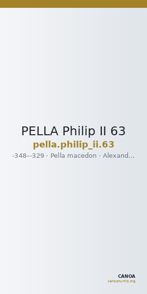 PELLA Philip II 63 — CANOA