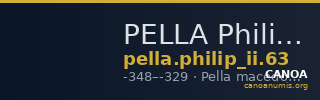 PELLA Philip II 63 — CANOA