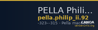 PELLA Philip II 92 — CANOA