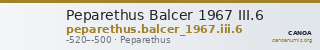 Peparethus Balcer 1967 III.6 — CANOA