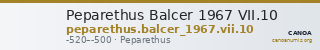 Peparethus Balcer 1967 VII.10 — CANOA