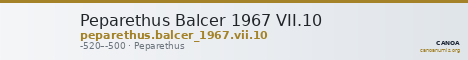 Peparethus Balcer 1967 VII.10 — CANOA