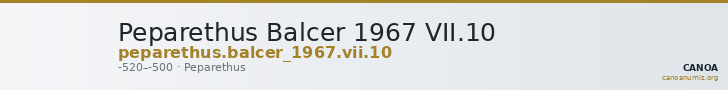 Peparethus Balcer 1967 VII.10 — CANOA