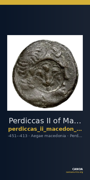 Perdiccas II of Macedon Aegae, Macedon Raymond 1953 Group IV heavy tetrobols — CANOA