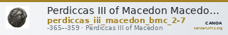 Perdiccas III of Macedon Macedon BMC Perdiccas III 2-7 — CANOA