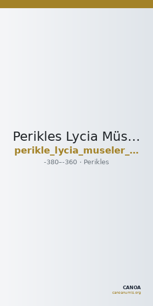 Perikles Lycia Müseler 2016 VIII, 41 — CANOA
