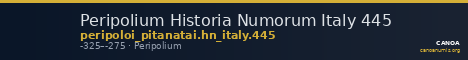 Peripolium Historia Numorum Italy 445 — CANOA