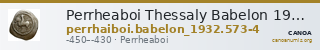 Perrheaboi Thessaly Babelon 1932 573-4 — CANOA