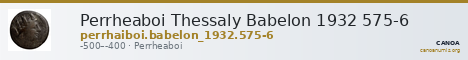 Perrheaboi Thessaly Babelon 1932 575-6 — CANOA