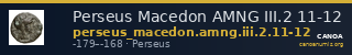 Perseus Macedon AMNG III.2 11-12 — CANOA