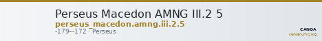 Perseus Macedon AMNG III.2 5 — CANOA