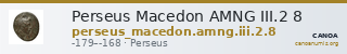 Perseus Macedon AMNG III.2 8 — CANOA