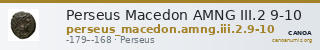 Perseus Macedon AMNG III.2 9-10 — CANOA