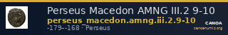 Perseus Macedon AMNG III.2 9-10 — CANOA