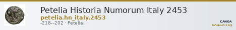 Petelia Historia Numorum Italy 2453 — CANOA