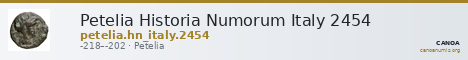 Petelia Historia Numorum Italy 2454 — CANOA