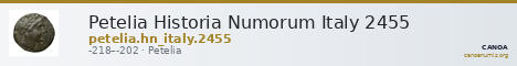 Petelia Historia Numorum Italy 2455 — CANOA