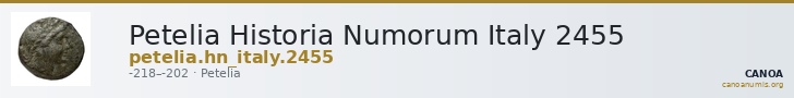 Petelia Historia Numorum Italy 2455 — CANOA