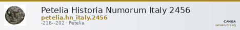 Petelia Historia Numorum Italy 2456 — CANOA