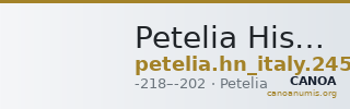 Petelia Historia Numorum Italy 2457 — CANOA