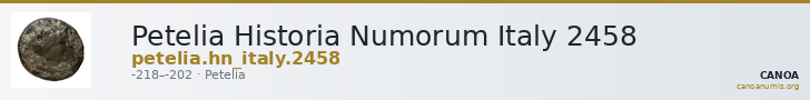 Petelia Historia Numorum Italy 2458 — CANOA