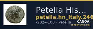 Petelia Historia Numorum Italy 2462 — CANOA