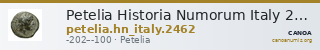 Petelia Historia Numorum Italy 2462 — CANOA