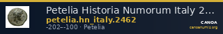 Petelia Historia Numorum Italy 2462 — CANOA
