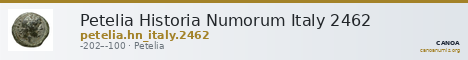 Petelia Historia Numorum Italy 2462 — CANOA