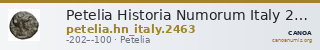 Petelia Historia Numorum Italy 2463 — CANOA