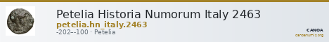 Petelia Historia Numorum Italy 2463 — CANOA