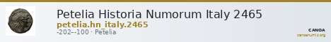 Petelia Historia Numorum Italy 2465 — CANOA