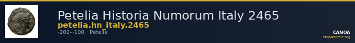 Petelia Historia Numorum Italy 2465 — CANOA