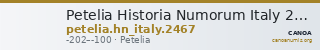 Petelia Historia Numorum Italy 2467 — CANOA