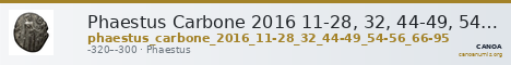 Phaestus Carbone 2016 11-28, 32, 44-49, 54-56, 66-95 — CANOA