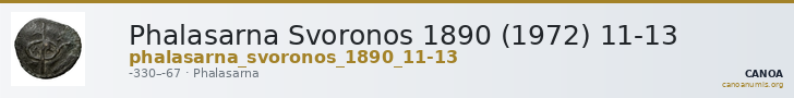 Phalasarna Svoronos 1890 (1972) 11-13 — CANOA