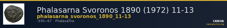 Phalasarna Svoronos 1890 (1972) 11-13 — CANOA