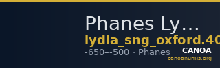Phanes Lydia SNG Oxford 403-406 — CANOA