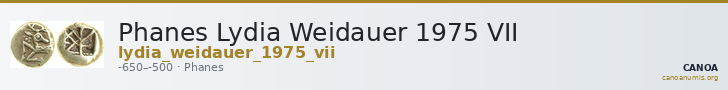 Phanes Lydia Weidauer 1975 VII — CANOA