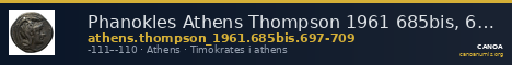 Phanokles Athens Thompson 1961 685bis, 697-709 — CANOA