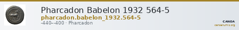 Pharcadon Babelon 1932 564-5 — CANOA