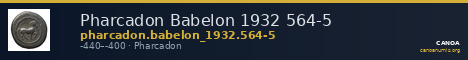 Pharcadon Babelon 1932 564-5 — CANOA
