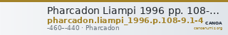 Pharcadon Liampi 1996 pp. 108-9, 1-4 — CANOA