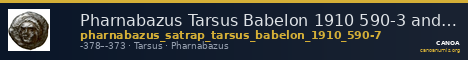 Pharnabazus Tarsus Babelon 1910 590-3 and 597 — CANOA